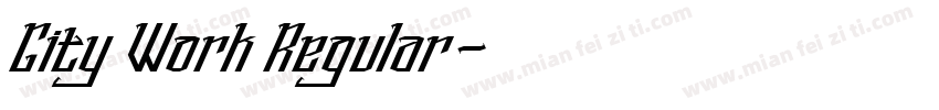 City Work Regular字体转换